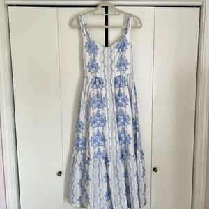 Red Dress Chinoiserie/ French Country Inspired Dress